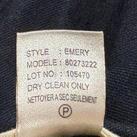 THEORY Emery Linen Pants Size 6 Navy Blue - Picture 11 of 13